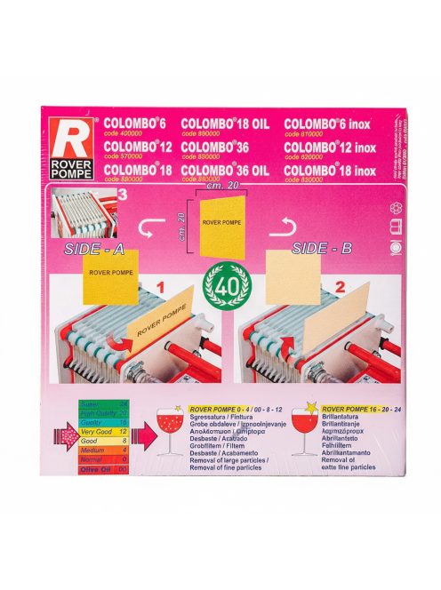 ROVER Filterplatte – 4 (normal), 20×20 cm, 25 Stk./Packung (004203)