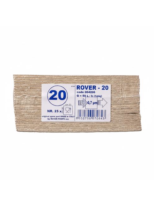 ROVER Filterplatte – 20 (sehr fein), 20×20 cm, 25 Stk./Packung (004206)