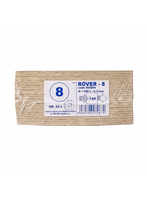 ROVER Filterplatte – 8 (mittel), 20×20 cm, 25 Stk./Packung (004204)