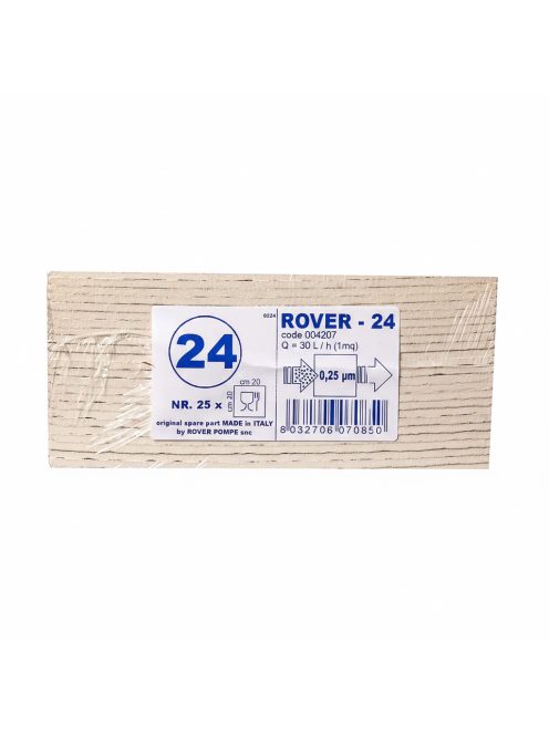ROVER Filterplatte – 24 (extra fein / Glanzfiltration), 20×20 cm, 25 Stk./Packung (004207)