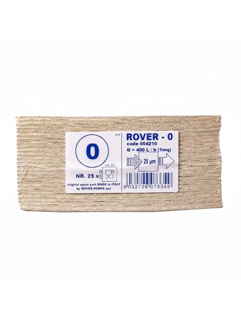 ROVER Filterplatte – 0 (grob), 20×20 cm, 25 Stk./Packung (004210)